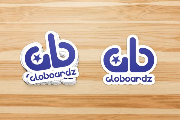 Globoardz logo stickers design