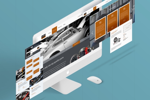 Exploded 3D view of website design